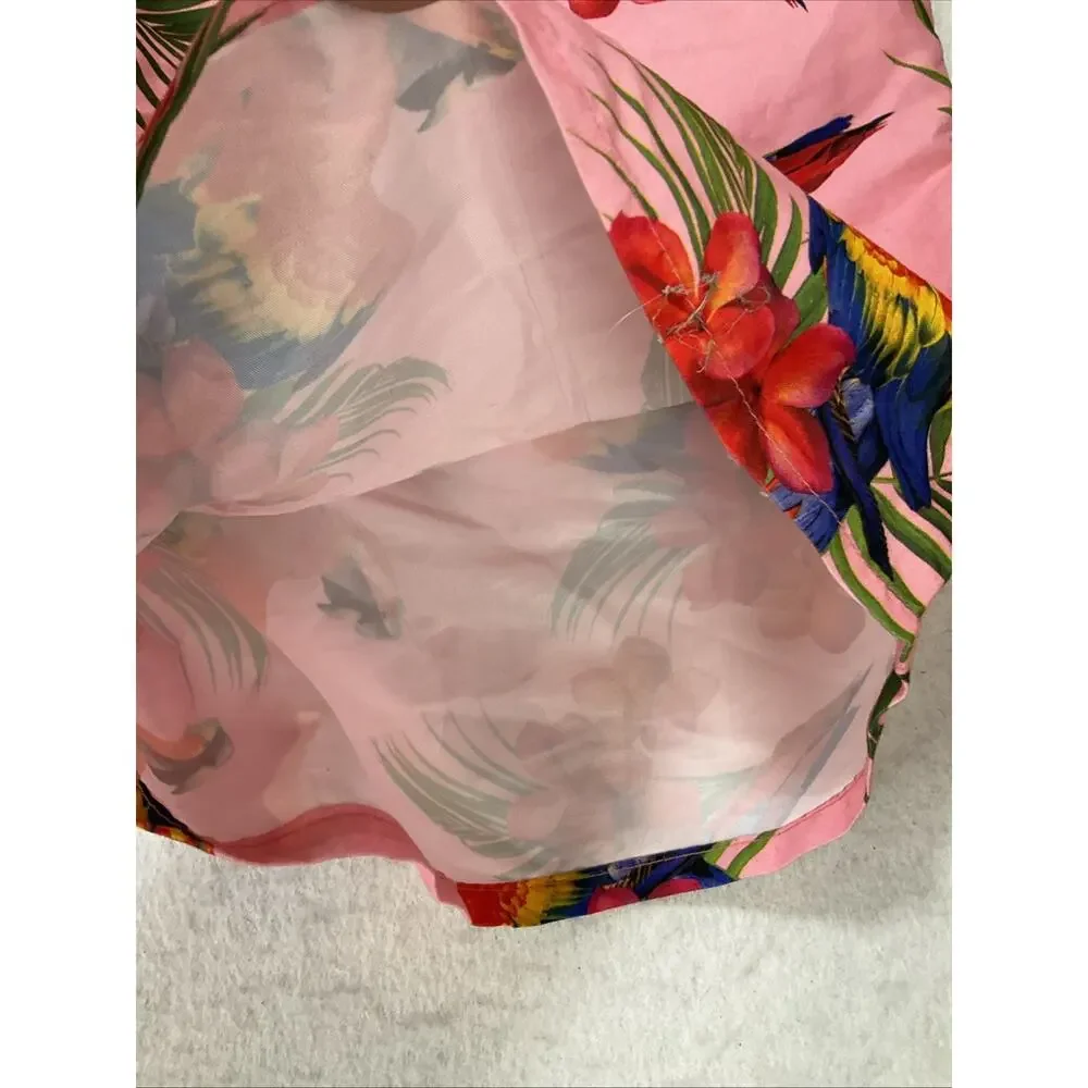 Neff Unlined Board Short Swim Trunks Mens XL Floral Parrot Tropical Vacation